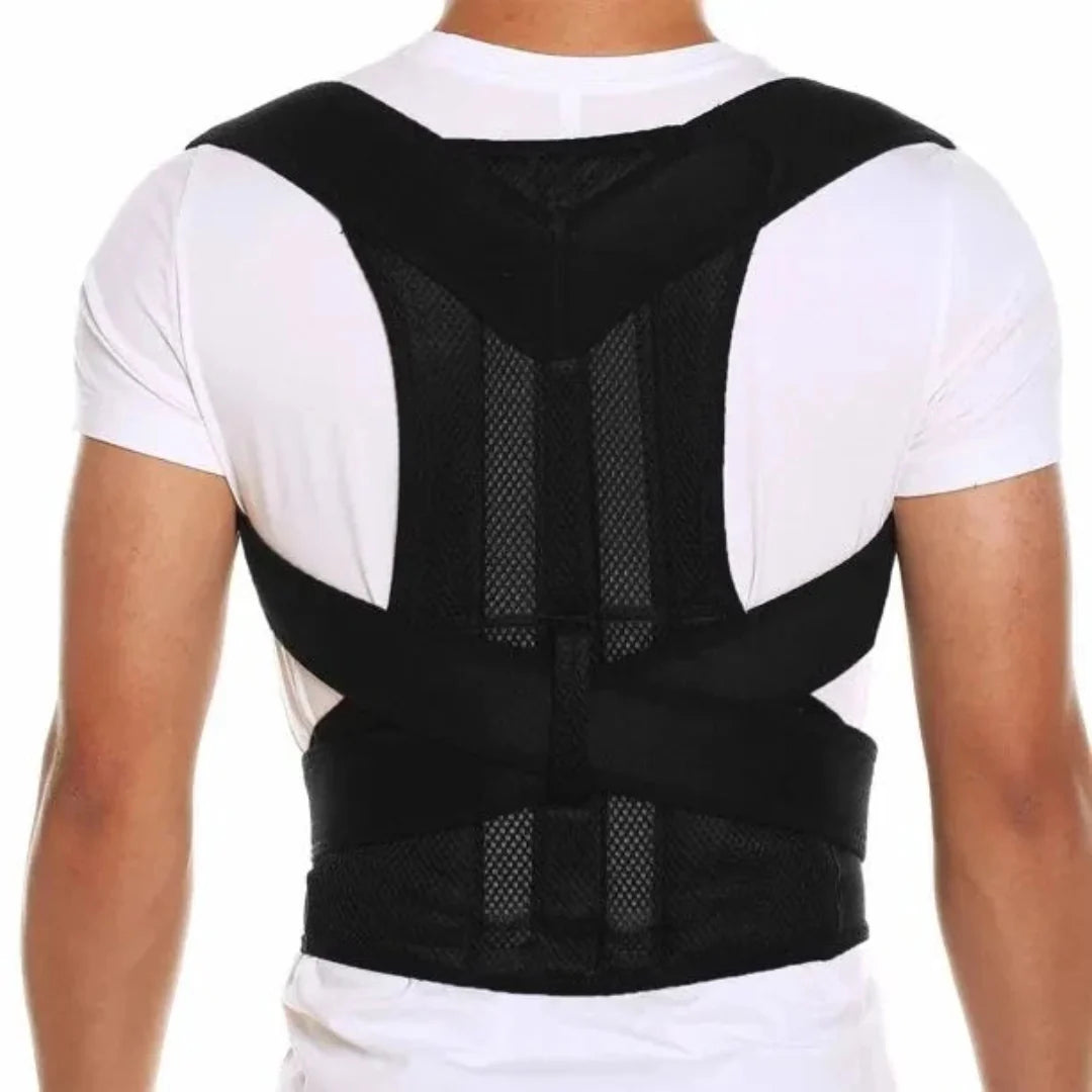 Adjustable Magnetic Posture Corrector Back Brace | Upper Back Pain Relief Support Belt (Standard Size)